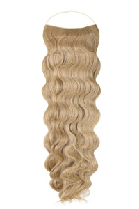 Wavy Syn Halo Hair Extensions made from premium Kanekalon for a natural look and lightweight comfort