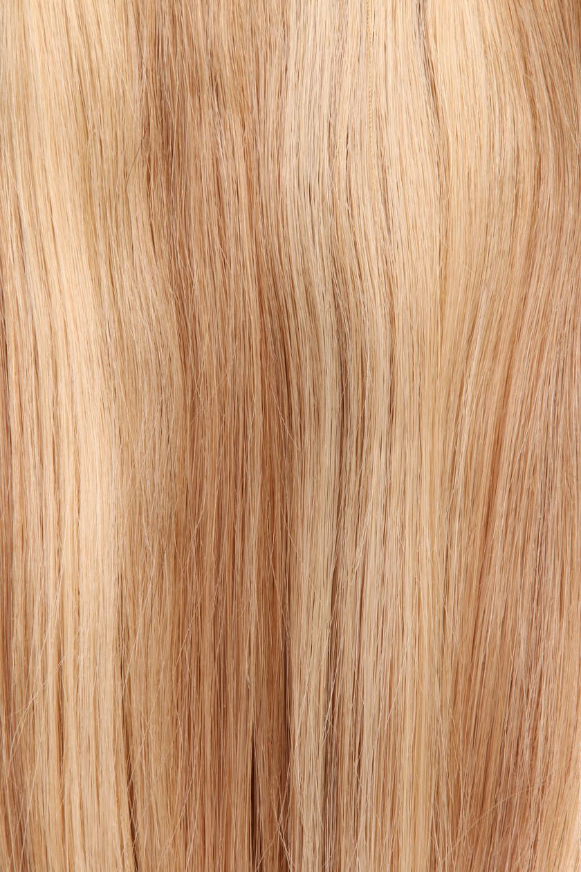 Halo Hair Extensions Mixed #12/20 with adjustable clear wire, no clips, natural finish for thin hair