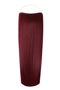 Straight Syn Halo Hair Extensions made from premium synthetic Kanekalon with natural look and lightweight comfort