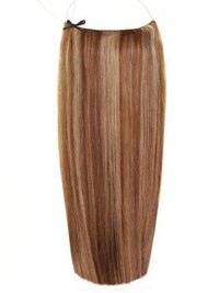 Premium Halo Hair Extensions Mixed #4/8 with adjustable clear wire and no damage design