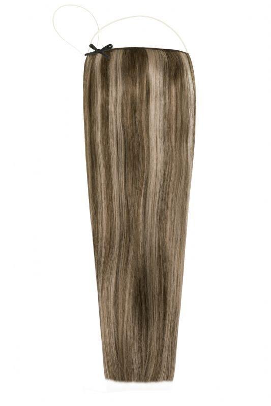 Premium Halo Mixed #7/17 hair extensions with adjustable clear wire and no-damage design