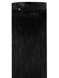 VIP Seamless Clips jet black #1 hair extensions with 21 clips and 18-inch length