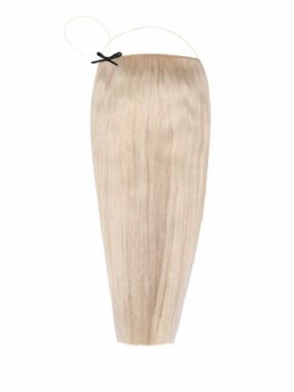 Halo Ash Blonde Hair Extensions on clear adjustable wire for natural, damage-free volume