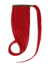 Ponytail Vibrant Red #35 hair extension made of 100% Indian human Remy hair lengthening and volumizing ponytails
