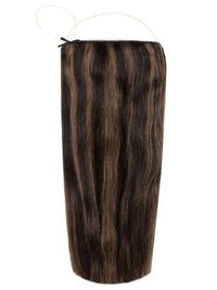 Halo Boho Brown #2/7 hair extensions with adjustable clear wire and no damage design