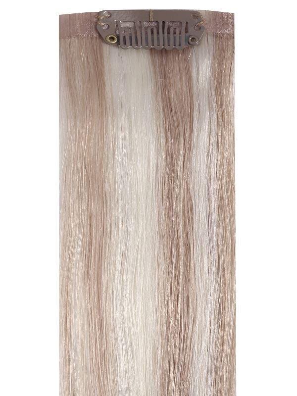 VIP Seamless Clips Mixed #17 Ash 18-inch 150g Indian Remy Human Hair Extensions with 21 clips