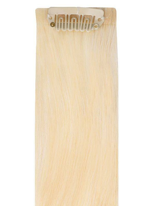 VIP Seamless Clips Bleach Blonde #60 hair extensions 18-inch 150g 100% Indian Remy human hair with 21 clips