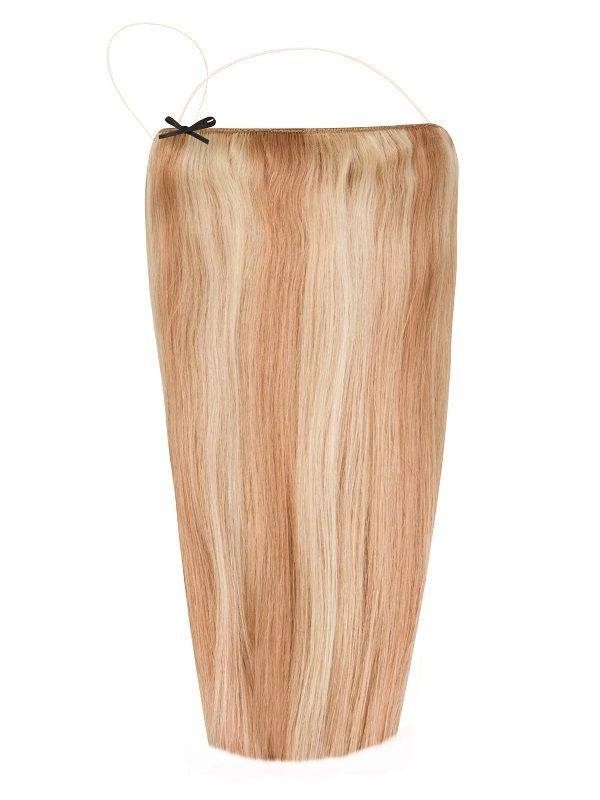 Deluxe Halo Hair Extensions mixed blonde #18/613 with adjustable clear wire and no clips or glue
