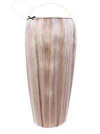 The Halo Mixed #17 Ash Blonde hair extensions with adjustable clear wire, no clips or damage, suitable for thin hair