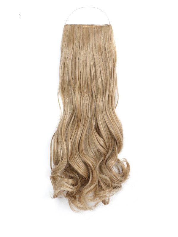 Curly Syn Halo Hair Extensions made from premium Kanekalon synthetic fiber for natural, voluminous look