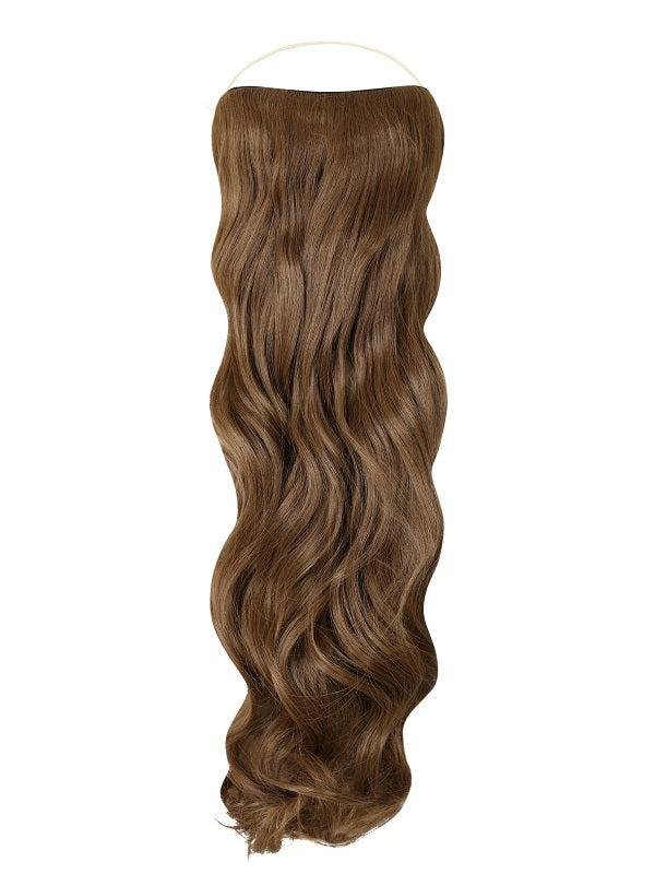 Curly Syn Halo Hair Extensions made from premium Kanekalon synthetic fiber for natural look and volume
