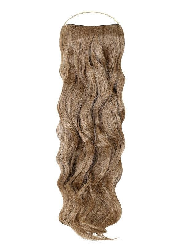 Curly Syn Halo Hair Extensions made from lightweight, durable Kanekalon with natural look and removable clips