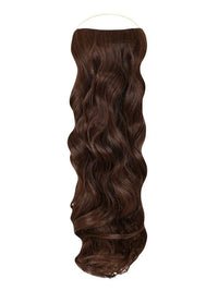 Curly Syn Halo Hair Extensions made from premium Kanekalon for natural, voluminous, lightweight hair with removable clips and heat styling up to 180°C.