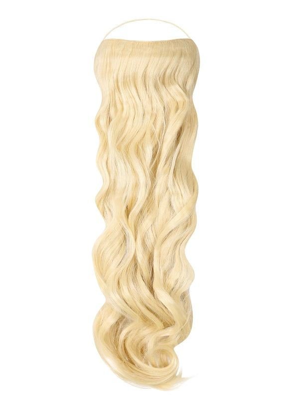 Curly Syn Halo Hair Extensions made from premium Kanekalon with natural look and lightweight volume