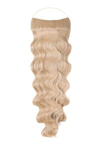 Wavy Syn Halo Hair Extensions made from premium Kanekalon synthetic fiber for a natural look and lightweight comfort
