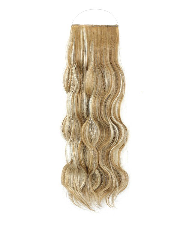 Wavy Syn Halo Hair Extensions made from premium Kanekalon delivering natural look and lightweight comfort