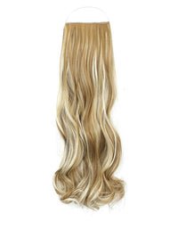 Curly Syn Halo Hair Extensions made from premium Kanekalon offering natural look and lightweight volume