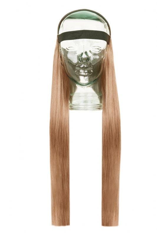 Halo HeadBand golden brown #12 hair extensions with 100% Indian Remy hair and black elastic band