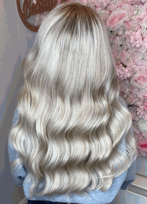 Luxe Weft Hair Extensions Mixed #17 Ash Blonde 20 inch Indian Human Hair Bundle