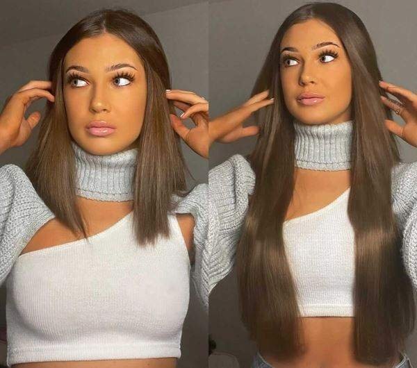 Premium Halo Dark Ash Brown #7 Hair Extensions