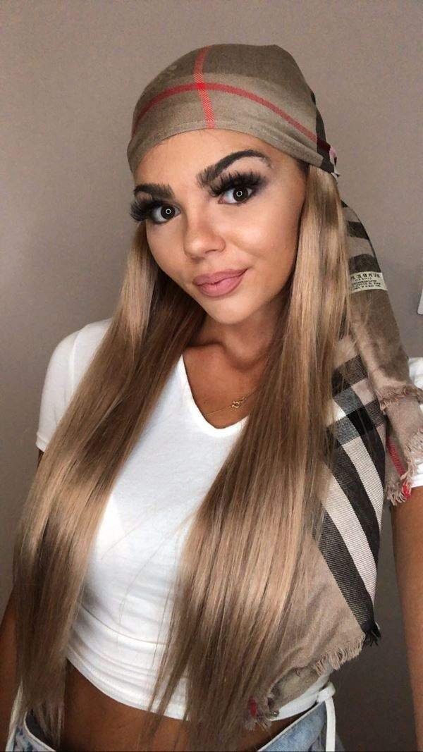 Halo HeadBand Hair Extensions Ash Brown #11 with black elastic band and 20-inch Indian Remy hair tape-ins
