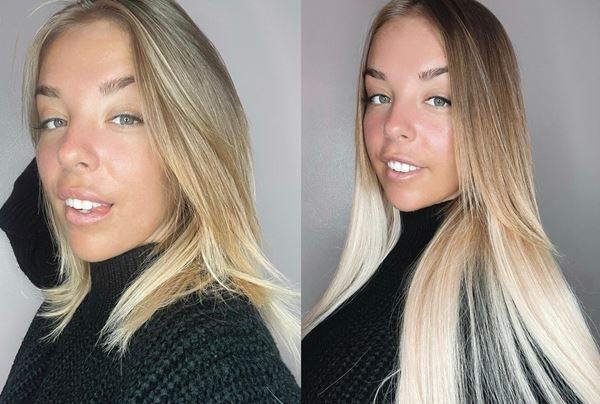 Premium head clip-in mixed #20/60 hair extensions with 28 clips and 100% Indian Remy human hair