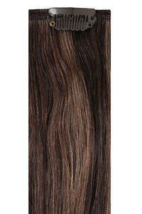 Full Head Clip-In Hair Extensions Boho Brown #2/7 16-24 inch Indian Remy Human Hair with 14 clips