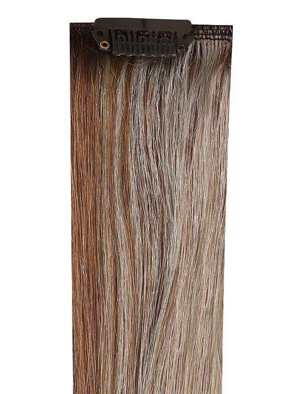 Premium Head Clip-In Brondi Beach #7/11/Ash 16"-24" 100% Indian Remy Human Hair Extensions with 28 clips