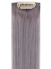 Full head clip-in grey hair extensions with 14 clips and 8 pieces, 100% Indian Remy human hair