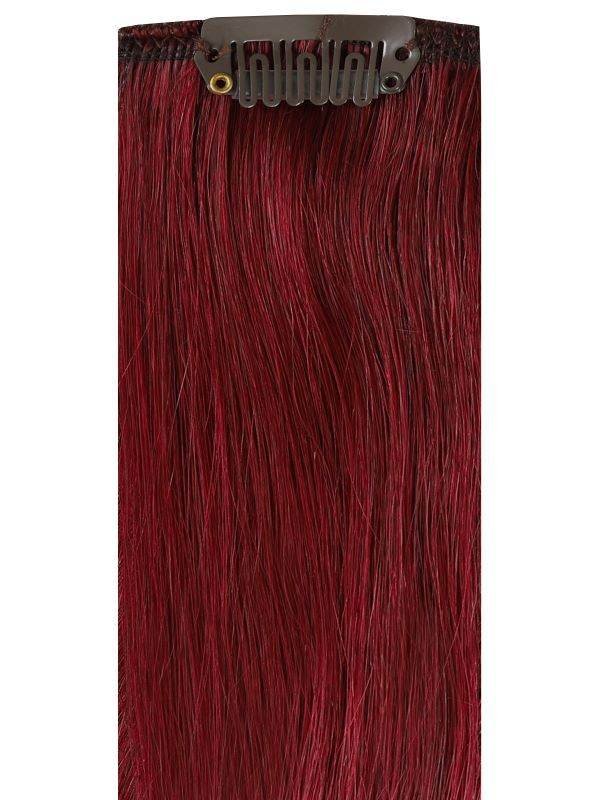 Deluxe Head Clip-In Cherry Crush Hair Extensions 100% Indian Remy Human Hair with 21 clips and 12 pieces