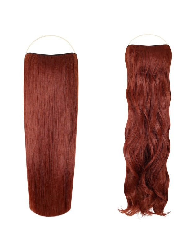 Syn Halo Hair Extensions Duo pack featuring sleek straight and bouncy curly premium Kanekalon strands with hidden wire design and removable clips
