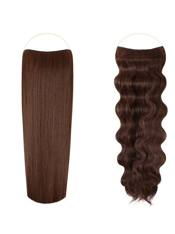 Syn Halo Hair Extensions Duo pack with straight and wavy Kanekalon strands, lightweight and natural look