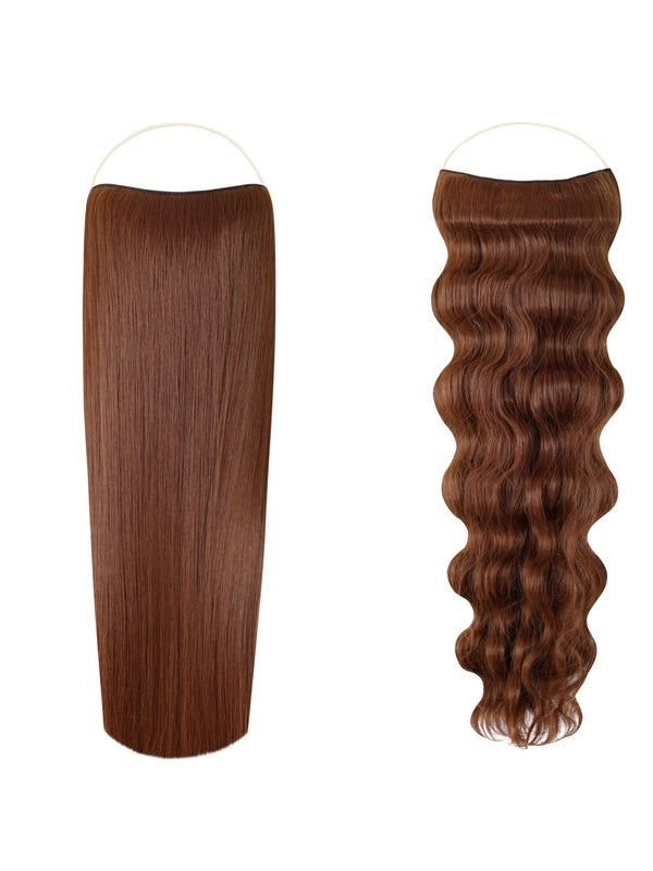 Syn Halo Hair Extensions Duo pack with straight and wavy styles in premium Kanekalon fibers