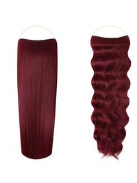 Syn Halo Hair Extensions Duo pack featuring sleek straight and beach wave styles in premium Kanekalon fibers