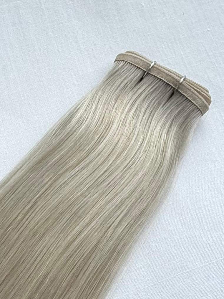 VIP Flat Weft Elsa 20-inch platinum blonde double drawn Remy human hair extensions