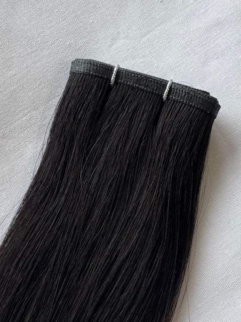 VIP Flat Weft Hair Extensions Jasmine 20 inch 50g natural black human Remy hair