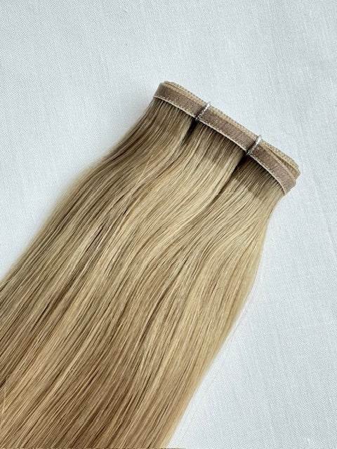 VIP Flat Weft Hair Extensions Sandie 20 inch 50g Dark Ash Blonde Remy Hair