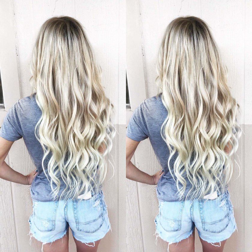 Premium Halo Ash Blonde Hair Extensions