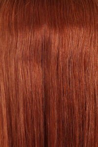 Halo Maple Copper #K5 hair extensions with adjustable clear wire and no damage design