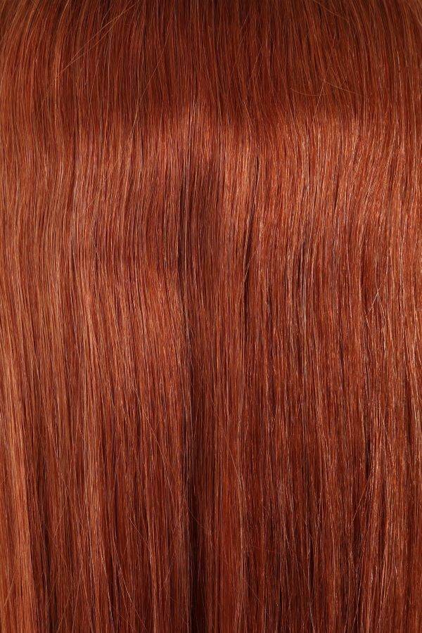 Halo Maple Copper #K5 hair extensions with adjustable clear wire and no damage design