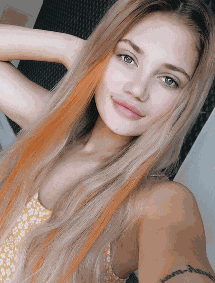 Premium head clip-in orange hair extensions 16 to 24 inch 100% Indian Remy human hair with 28 clips