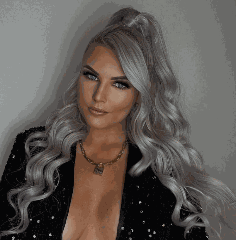 Full head clip-in grey hair extensions 100% Indian Remy human hair with 14 clips and 8 pieces