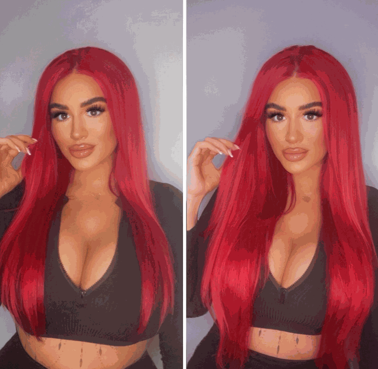 Premium head clip-in red hair extensions made from 100% Indian Remy human hair with 28 clips and multiple length options