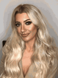 Halo Golden Blonde #24 hair extensions with invisible clear wire for fine hair