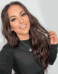 Deluxe Halo Hair Extensions dark brown #2 with adjustable clear wire and no clips or glue
