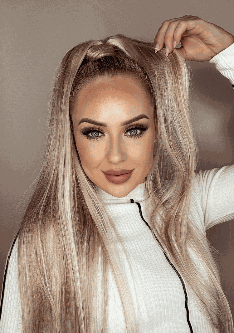 Deluxe Head Clip-In Champagne Royale #11/60/Ash Hair Extensions