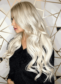 Premium Halo Hawaii Blonde #60/Ash hair extensions with adjustable clear wire for thicker hair, no clips or glue, 16" and 20" lengths, natural finish