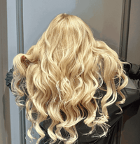 Premium head clip-in bleach blonde #60 hair extensions with 28 clips and 16 pieces of 100% Indian Remy human hair