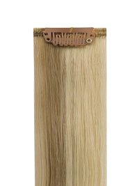 Full head clip-in mixed #11/24 Indian Remy human hair extensions with 14 clips and 8 pieces