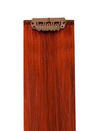 Deluxe Head Clip-In copper #29 hair extensions with 21 clips and 100% Indian Remy Human Hair